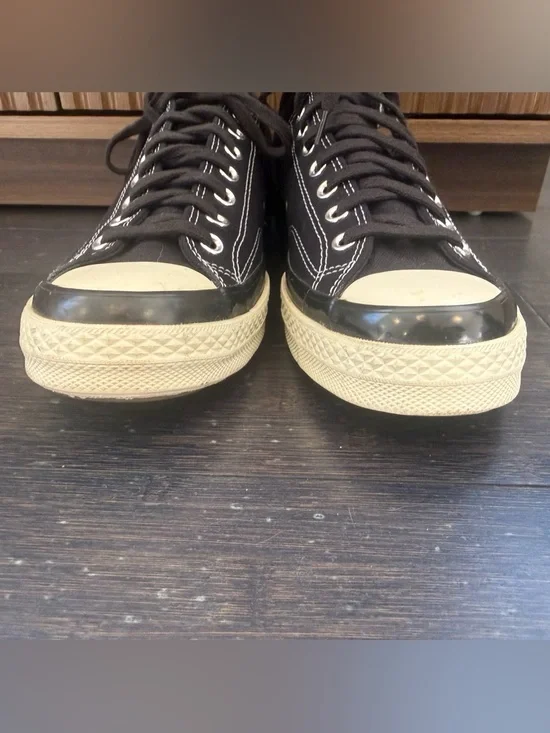 FRAGMENT DESIGN x MONCLER x CONVERSE UNISEX SNEAKERS, US MENS 9/WOMENS 11, BLACK - Picture 7 of 14